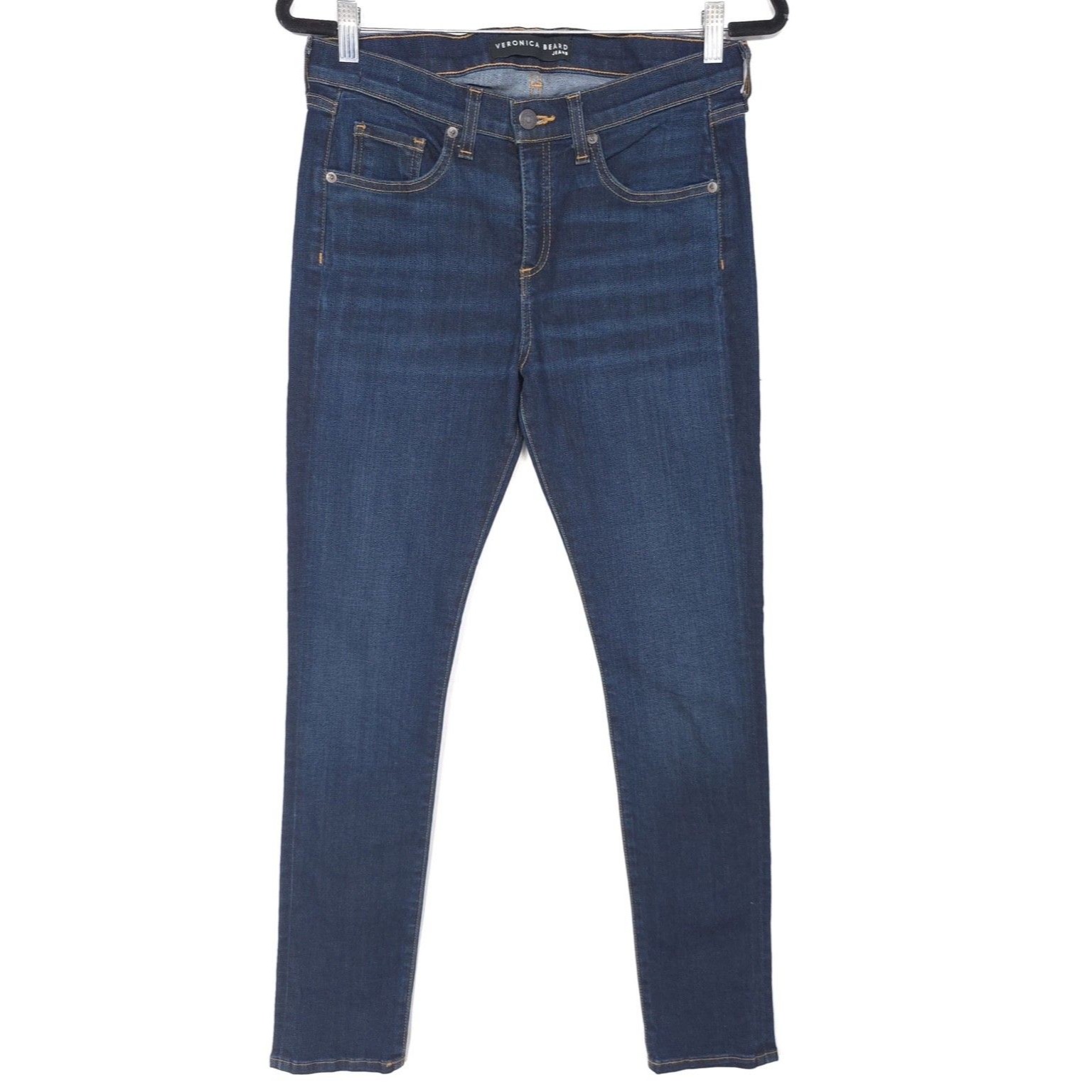 Veronica Beard Jeans Brooke 8.5” Skinny Dark Wash Stretch Usa Size 29